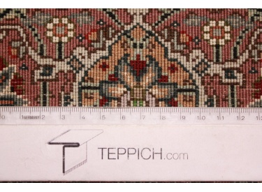 Perser Teppich Täbriz Mahi mit Seide 210x154 cm Beige