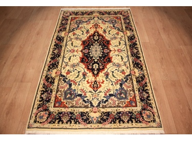 Persian carpet Yazd virgin wool 201x118 cm Beige