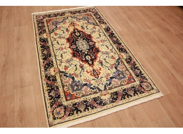 Persian carpet Yazd virgin wool 201x118 cm Beige