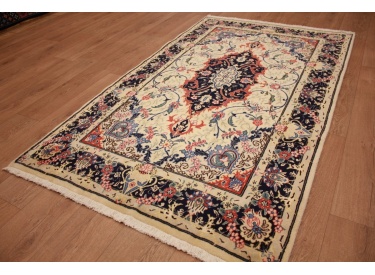 Persian carpet Yazd virgin wool 201x118 cm Beige