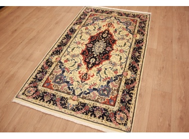 Perser Teppich Yazd Orientteppich 201x118 cm Beige