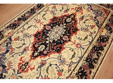 Persian carpet Yazd virgin wool 201x118 cm Beige