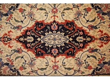 Persian carpet Yazd virgin wool 201x118 cm Beige