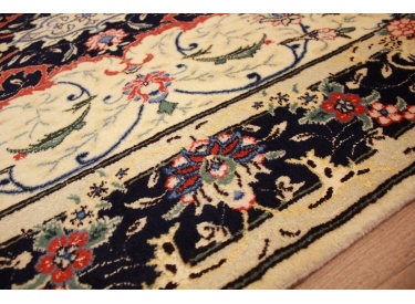 Persian carpet Yazd virgin wool 201x118 cm Beige