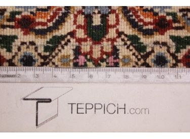 Persian carpet Moud with silk 144x97 cm Beige