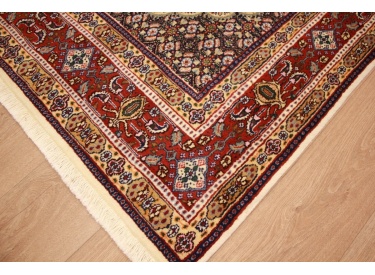 Persian carpet Moud with silk 194xx142 cm Beige