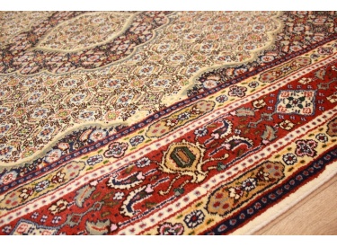 Persian carpet Moud with silk 194xx142 cm Beige