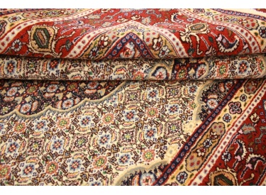 Persian carpet Moud with silk 194xx142 cm Beige