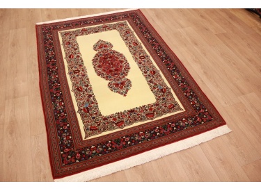 Persian carpet Ghom virgin wool 202x140 cm Beige