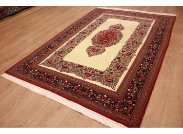 Persian carpet Ghom virgin wool 202x140 cm Beige