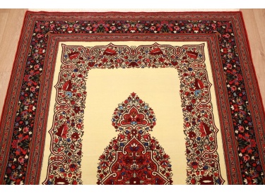 Persian carpet Ghom virgin wool 202x140 cm Beige