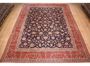 Old Persian carpet Kashan 392x295 cm Blue