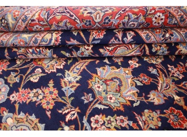 Old Persian carpet Kashan 392x295 cm Blue