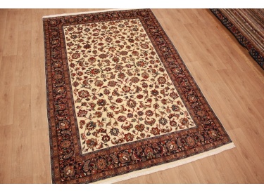 Persian carpet Mashhad with silk 297x198 cm Beige