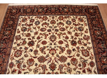 Persian carpet Mashhad with silk 297x198 cm Beige