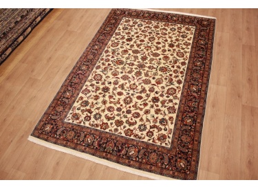 Persian carpet Mashhad with silk 297x198 cm Beige