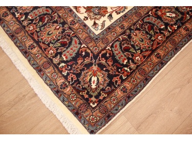 Persian carpet Mashhad with silk 297x198 cm Beige