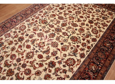 Persian carpet Mashhad with silk 297x198 cm Beige