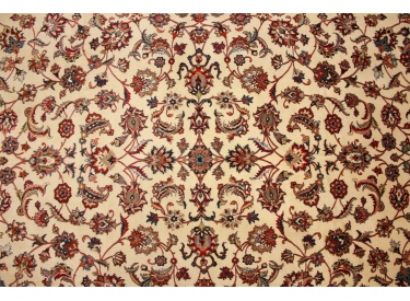 Persian carpet Mashhad with silk 297x198 cm Beige