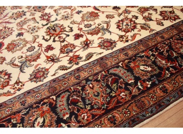 Persian carpet Mashhad with silk 297x198 cm Beige