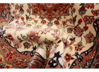 Persian carpet  Tabriz with silk 112x71 cm Beige