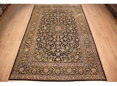 Persian carpet Kashan pure wool 323x228 cm Blue