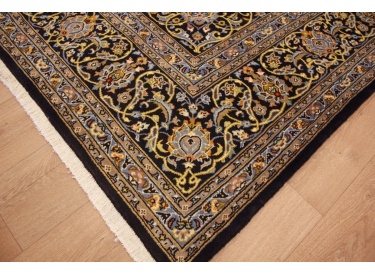 Persian carpet Kashan pure wool 323x228 cm Blue