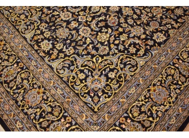 Persian carpet Kashan pure wool 323x228 cm Blue