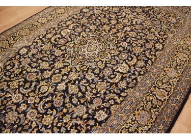 Persian carpet Kashan pure wool 323x228 cm Blue