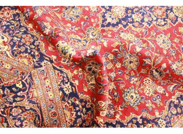 Persian carpet Kashan pure wool 395x295 cm Red