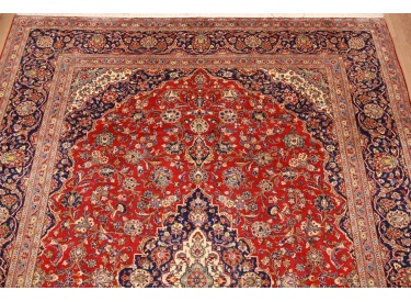 Persian carpet Kashan pure wool 395x295 cm Red