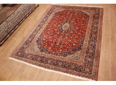 Persian carpet Kashan pure wool 395x295 cm Red