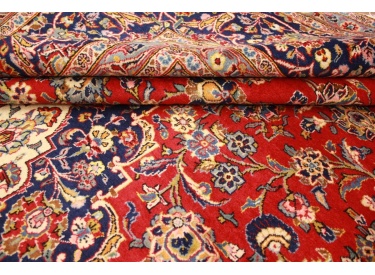 Persian carpet Kashan pure wool 395x295 cm Red