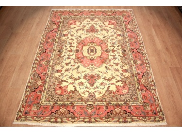 Persian carpet Tabriz with silk 270x195 cm Beige