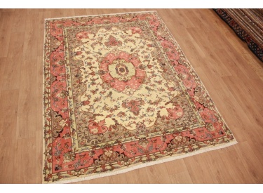 Persian carpet Tabriz with silk 270x195 cm Beige