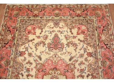 Persian carpet Tabriz with silk 270x195 cm Beige