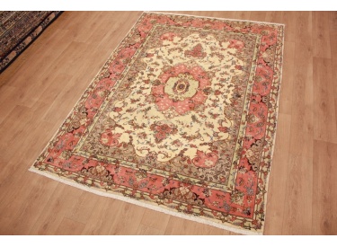 Persian carpet Tabriz with silk 270x195 cm Beige