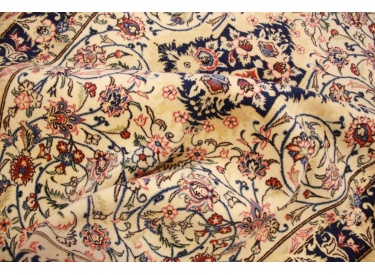 Persian carpet Ghom virgin wool with silk 195x148 cm Beige