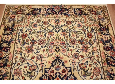 Persian carpet Ghom virgin wool with silk 195x148 cm Beige