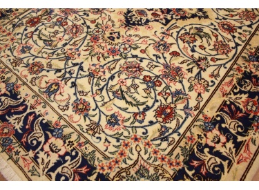 Persian carpet Ghom virgin wool with silk 195x148 cm Beige