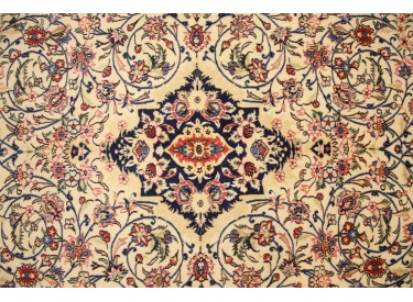 Persian carpet Ghom virgin wool with silk 195x148 cm Beige