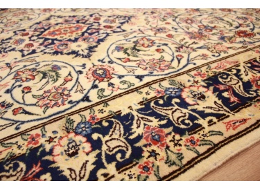 Persian carpet Ghom virgin wool with silk 195x148 cm Beige