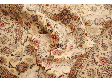 Perserteppich Isfahan mit Seide 238x158 cm Beige