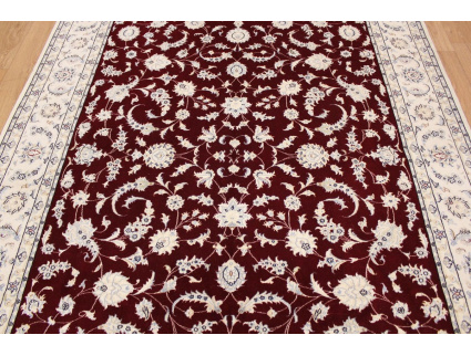 Persian carpet Nain 9La with Silk 300x200 cm Red