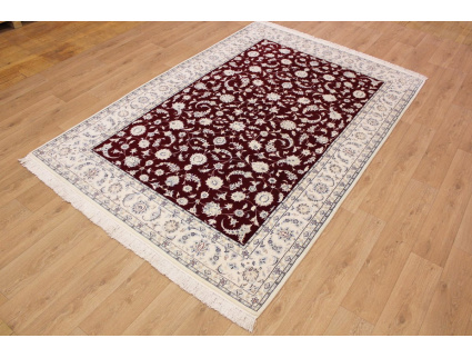 Persian carpet Nain 9La with Silk 300x200 cm Red