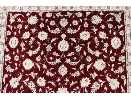 Persian carpet Nain 9La with Silk 300x200 cm Red