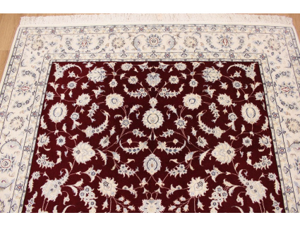 Persian carpet Nain 9La with Silk 300x200 cm Red