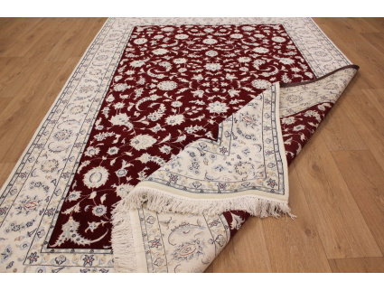 Persian carpet Nain 9La with Silk 300x200 cm Red