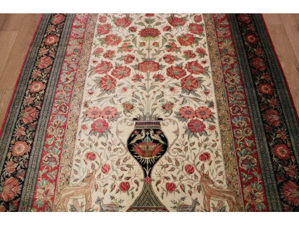 Persian carpet Qum pure Silk 207x139 cm