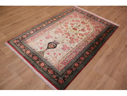 Persian carpet Qum pure Silk 207x139 cm